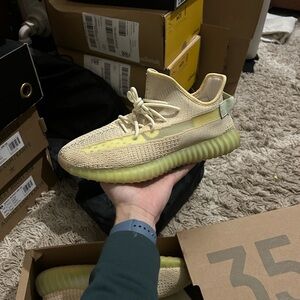 Stylish Beige and Green Sneakers